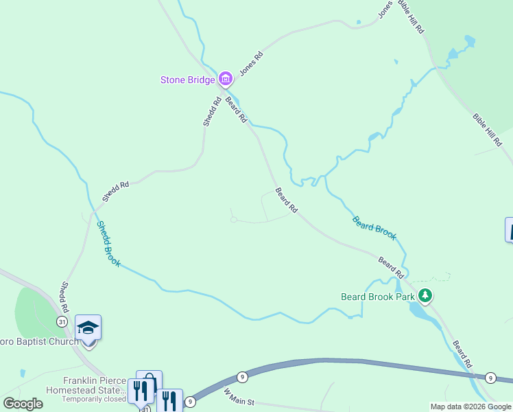 map of restaurants, bars, coffee shops, grocery stores, and more near 239 Beard Road in Hillsboro