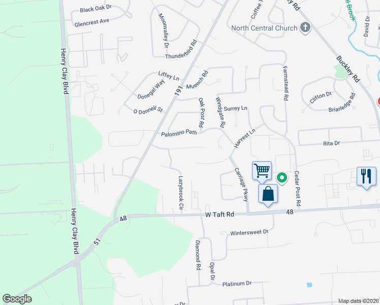 map of restaurants, bars, coffee shops, grocery stores, and more near 7411 Bay Chapel Circle in Liverpool