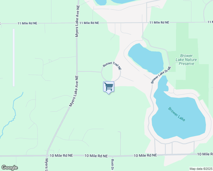 map of restaurants, bars, coffee shops, grocery stores, and more near 7200 Russet Vista Drive Northeast in Rockford