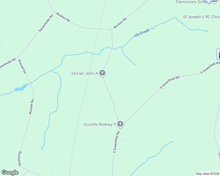 map of restaurants, bars, coffee shops, grocery stores, and more near 29 Bump Hill Road in Greenfield Center