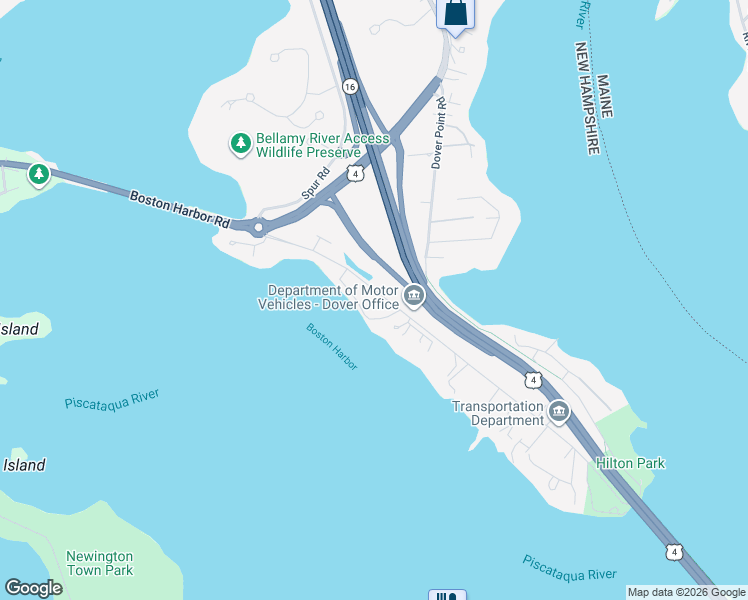 map of restaurants, bars, coffee shops, grocery stores, and more near 39 Boston Harbor Road in Dover