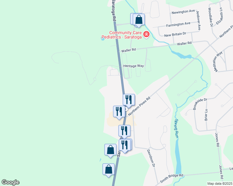 map of restaurants, bars, coffee shops, grocery stores, and more near 665 U.S. 9 in Gansevoort
