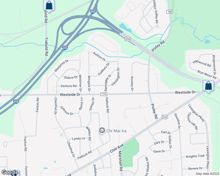 map of restaurants, bars, coffee shops, grocery stores, and more near 115 Harpington Drive in Rochester