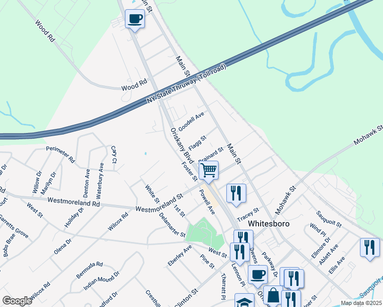 map of restaurants, bars, coffee shops, grocery stores, and more near in 