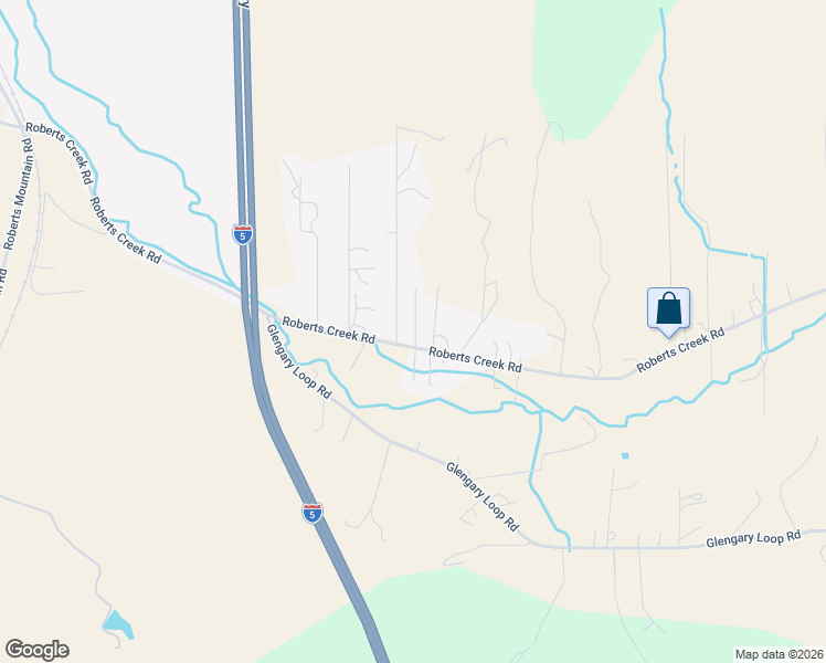 map of restaurants, bars, coffee shops, grocery stores, and more near 117 Redwood Drive in Roseburg