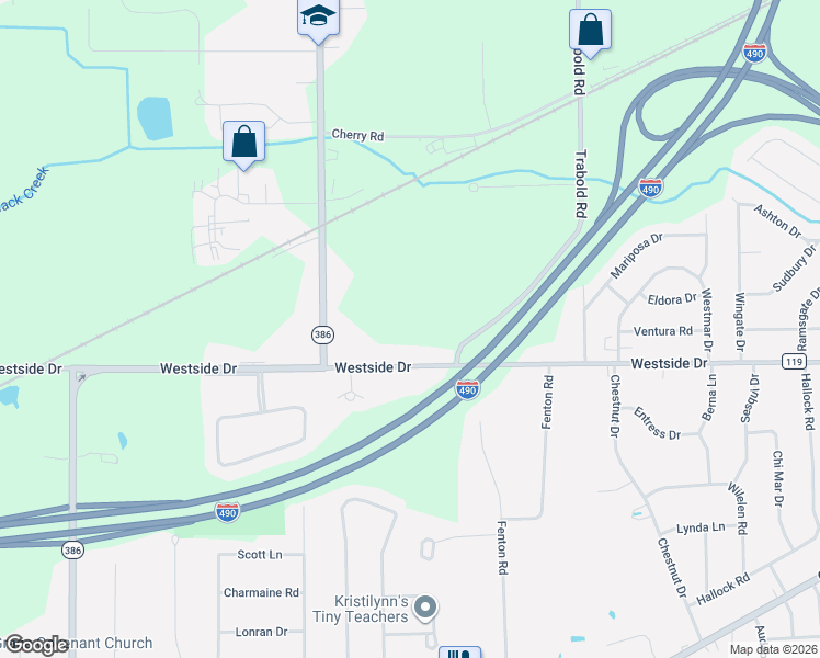 map of restaurants, bars, coffee shops, grocery stores, and more near 1082 Westside Drive in Rochester