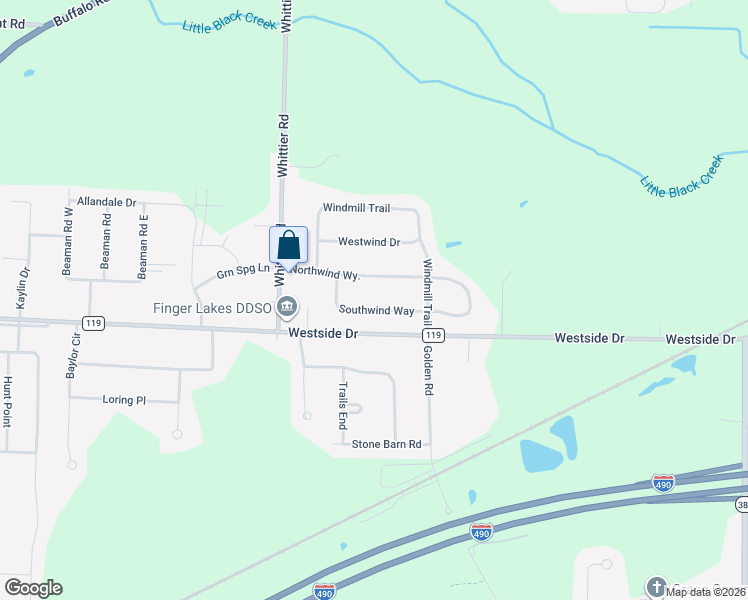 map of restaurants, bars, coffee shops, grocery stores, and more near 24 Southwind Way in Rochester
