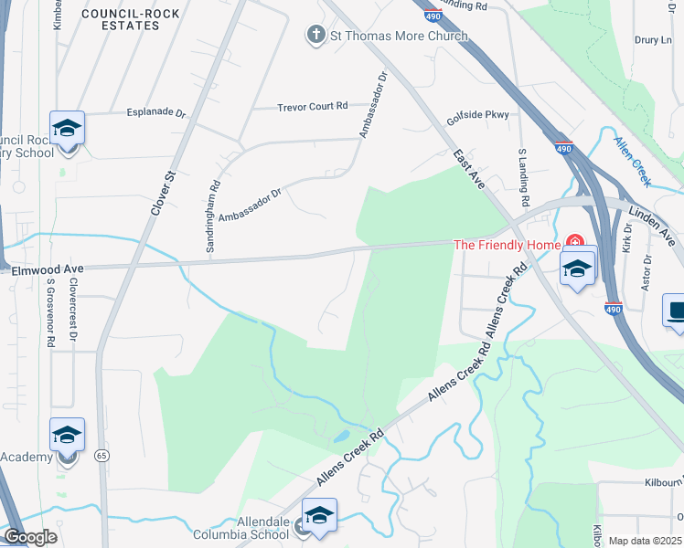 map of restaurants, bars, coffee shops, grocery stores, and more near 3 Elmwood Hill Lane in Brighton