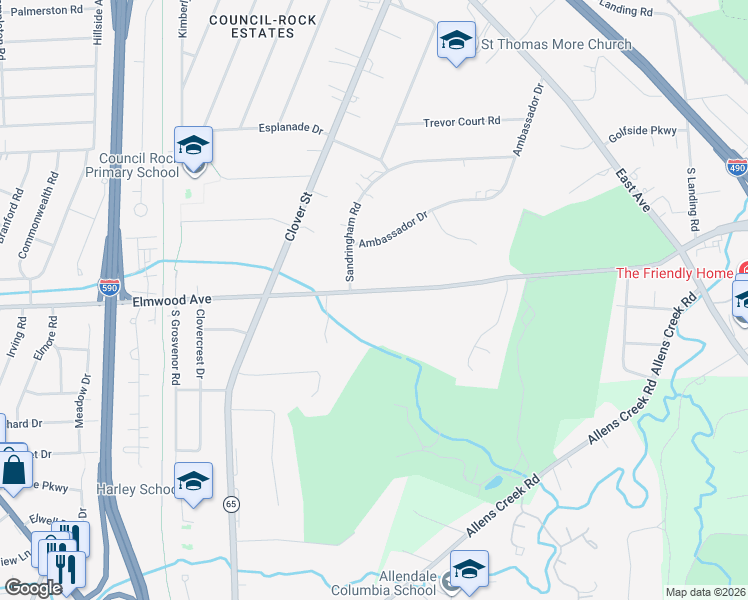 map of restaurants, bars, coffee shops, grocery stores, and more near 3455 County Road 87 in Brighton