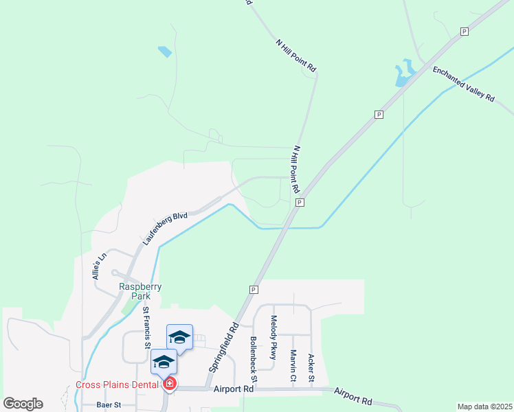 map of restaurants, bars, coffee shops, grocery stores, and more near 3610 Angelus Way in Cross Plains