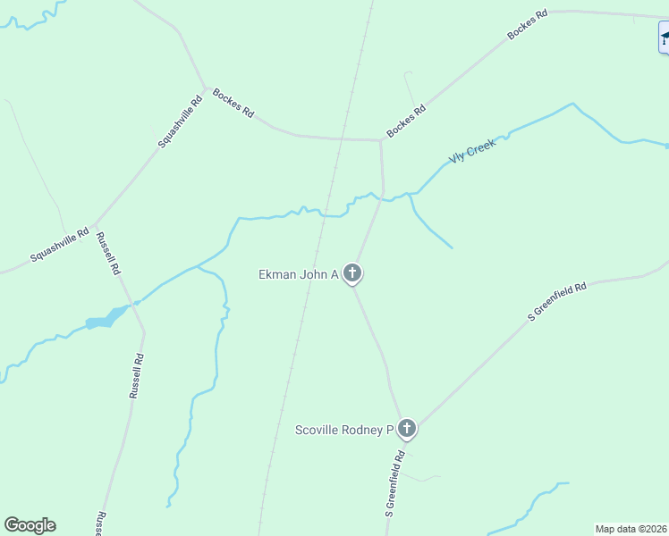 map of restaurants, bars, coffee shops, grocery stores, and more near 58 Bump Hill Road in Greenfield Center