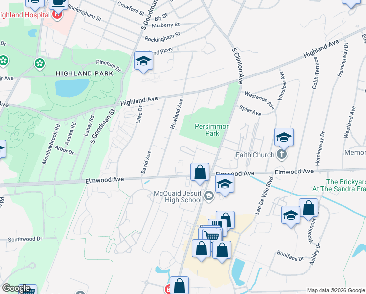 map of restaurants, bars, coffee shops, grocery stores, and more near 208 Suburban Court in Brighton