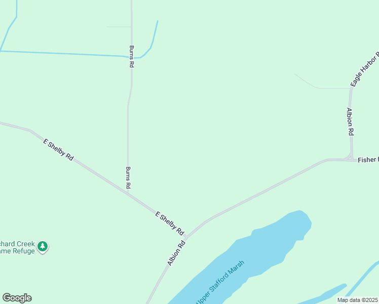 map of restaurants, bars, coffee shops, grocery stores, and more near 6060 Albion Road in Oakfield