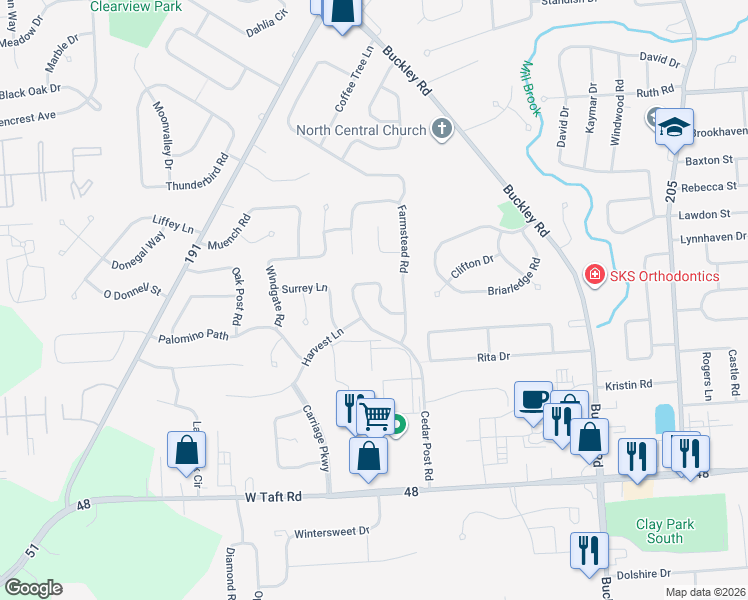 map of restaurants, bars, coffee shops, grocery stores, and more near 7363 Cedar Post Road in Liverpool