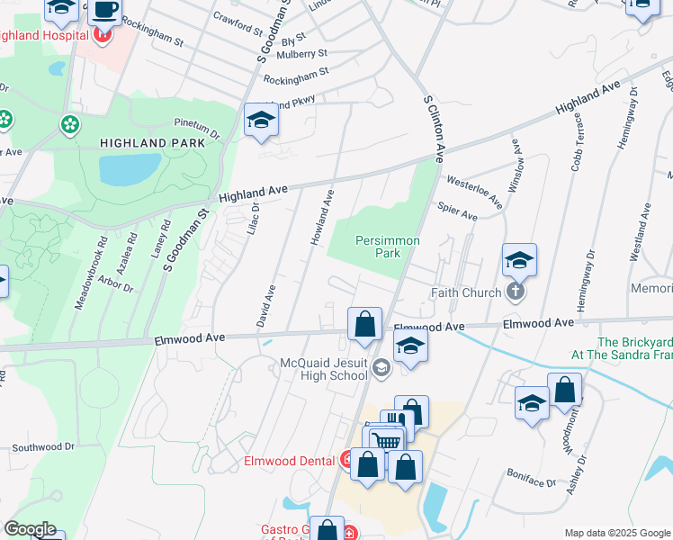 map of restaurants, bars, coffee shops, grocery stores, and more near 208 Suburban Court in Brighton