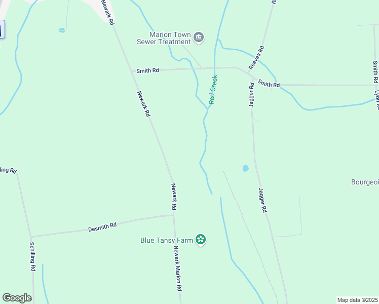 map of restaurants, bars, coffee shops, grocery stores, and more near 3400 Newark Road in Marion