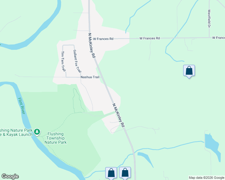 map of restaurants, bars, coffee shops, grocery stores, and more near 8396 North McKinley Road in Flushing