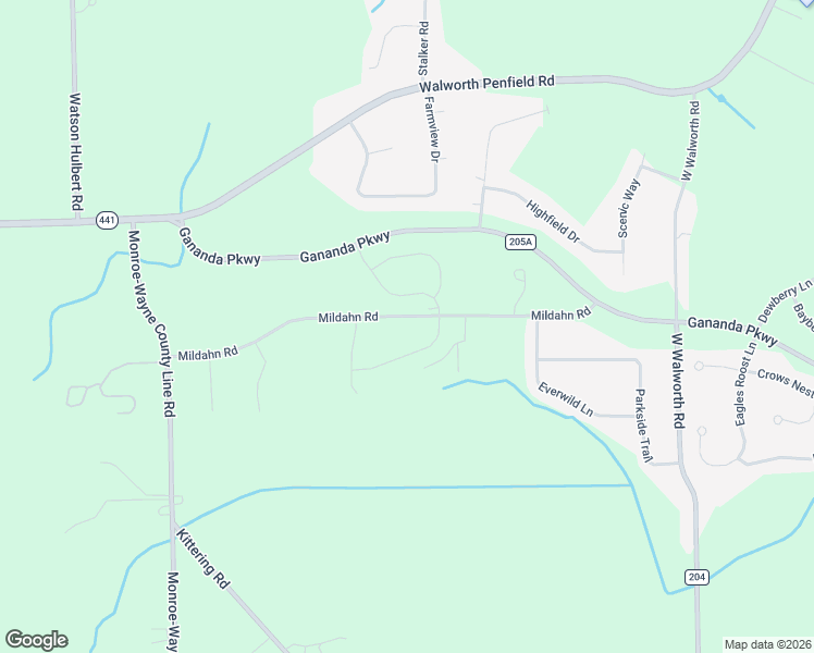 map of restaurants, bars, coffee shops, grocery stores, and more near 294 Mildahn Road in Macedon