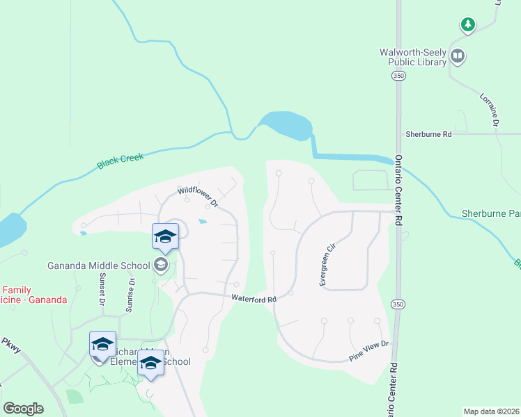map of restaurants, bars, coffee shops, grocery stores, and more near 3261 Leeward Circle in Walworth