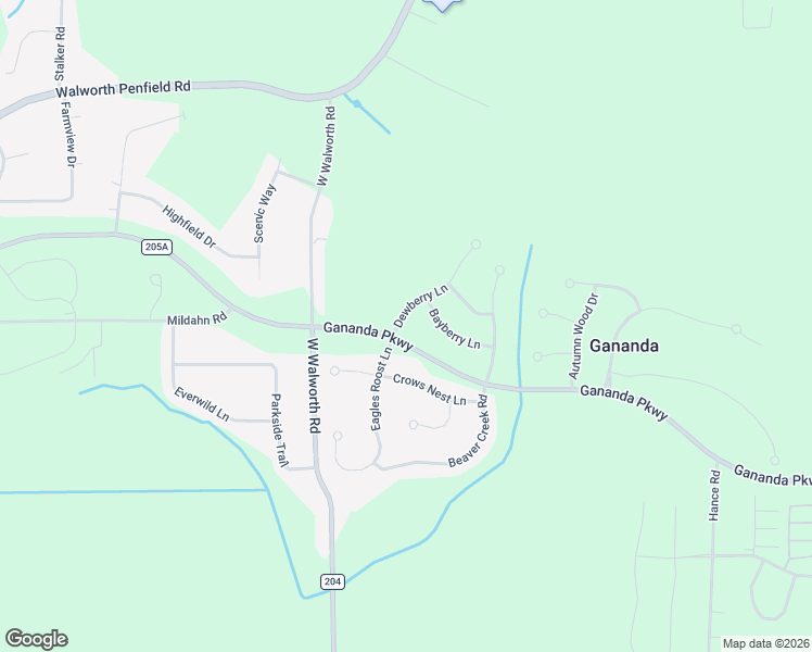 map of restaurants, bars, coffee shops, grocery stores, and more near 3390 Dewberry Lane in Macedon