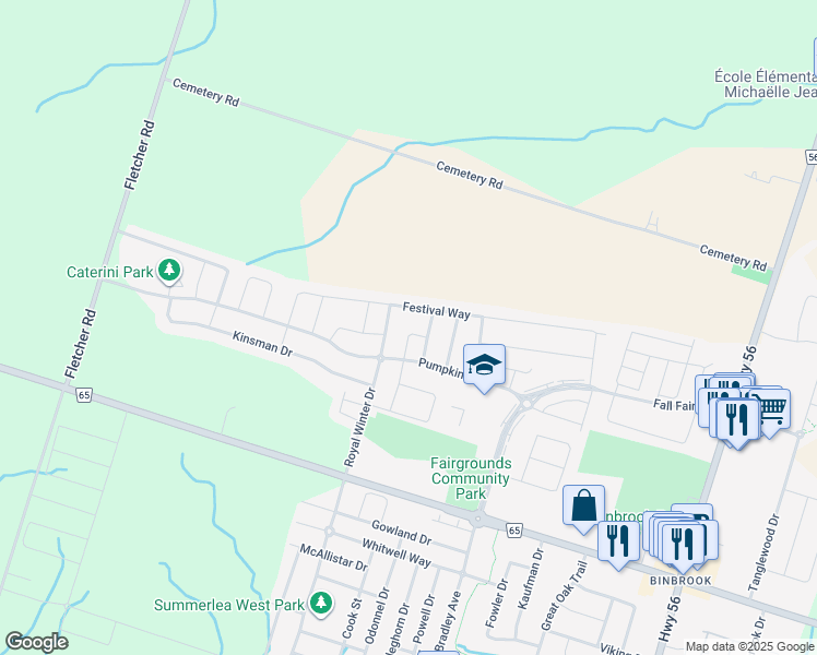 map of restaurants, bars, coffee shops, grocery stores, and more near 81 Hitching Post Ridge in Hamilton