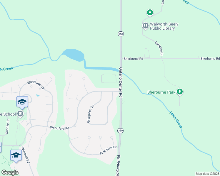 map of restaurants, bars, coffee shops, grocery stores, and more near 1739 Waterford Road in Walworth