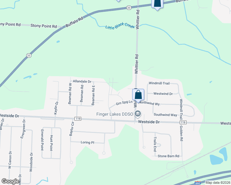 map of restaurants, bars, coffee shops, grocery stores, and more near 407 New Terrace Lane in Westgate