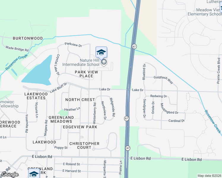 map of restaurants, bars, coffee shops, grocery stores, and more near 850 Lake Drive in Oconomowoc