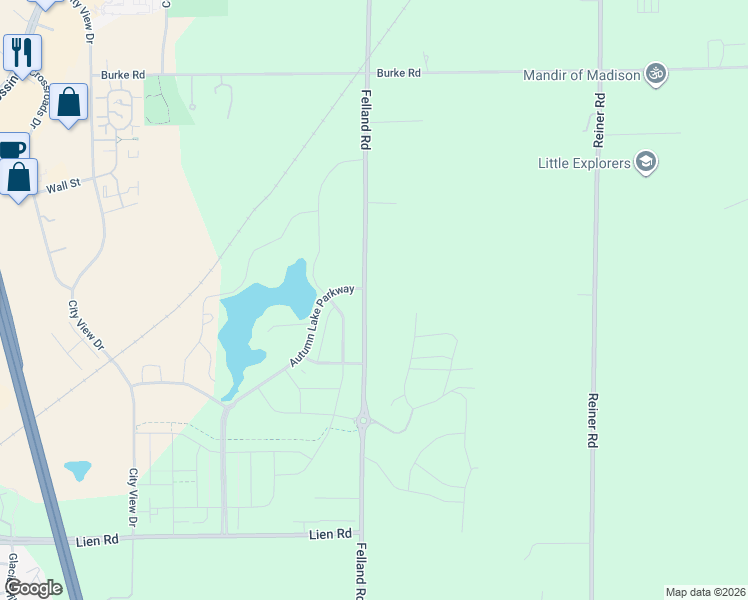 map of restaurants, bars, coffee shops, grocery stores, and more near 5152 Felland Road in Madison