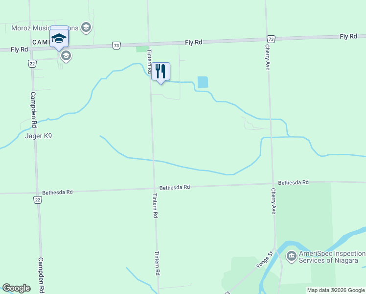 map of restaurants, bars, coffee shops, grocery stores, and more near 3401-3483 Tintern Road in Lincoln