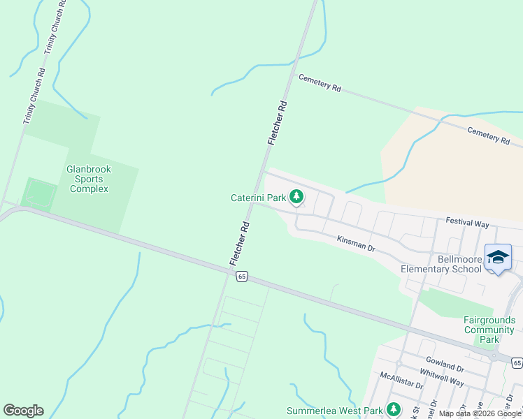 map of restaurants, bars, coffee shops, grocery stores, and more near 419 Pumpkin Pass in Hamilton