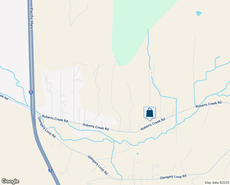 map of restaurants, bars, coffee shops, grocery stores, and more near 2416 Roberts Creek Road in Roseburg