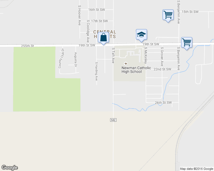 map of restaurants, bars, coffee shops, grocery stores, and more near 2120 South Taft Avenue in Mason City