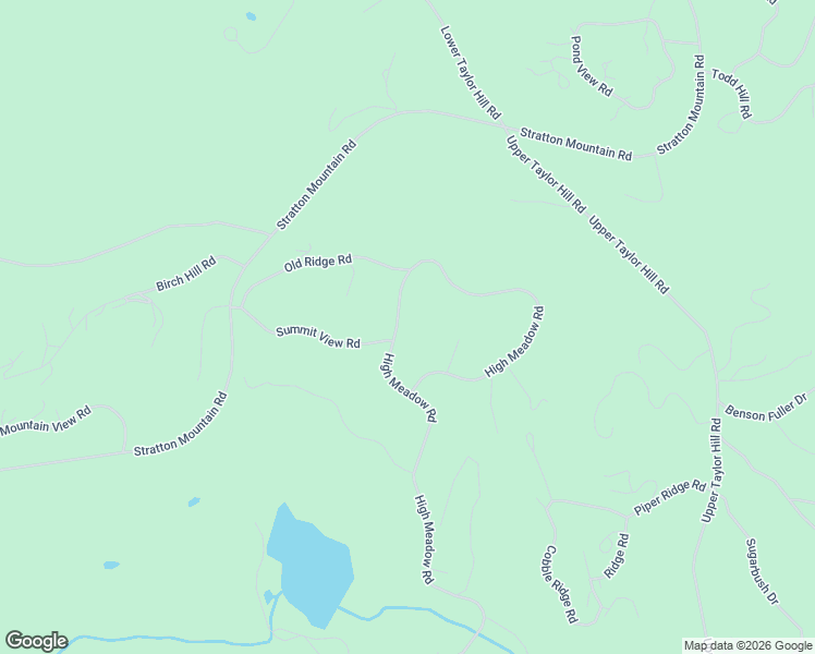 map of restaurants, bars, coffee shops, grocery stores, and more near 104 High Meadow Road in Winhall