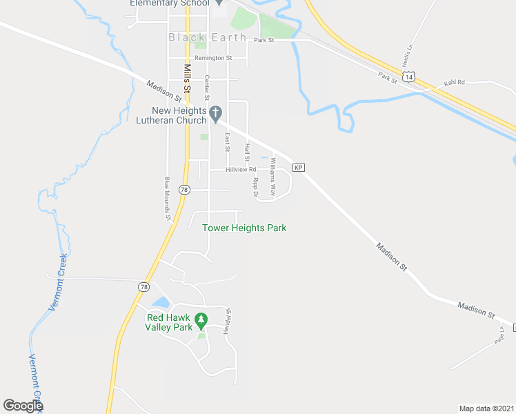 map of restaurants, bars, coffee shops, grocery stores, and more near 1115 Ripp Drive in Black Earth