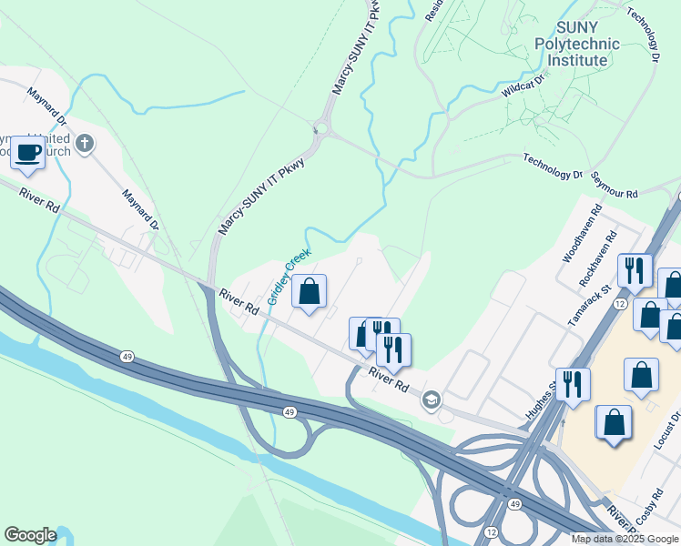 map of restaurants, bars, coffee shops, grocery stores, and more near 5525 Sunrise Terrace in Marcy