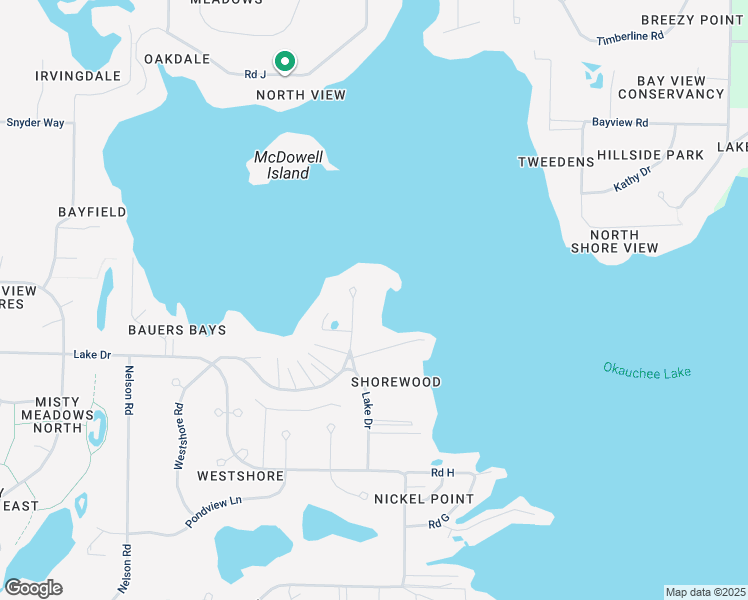 map of restaurants, bars, coffee shops, grocery stores, and more near W347N6106 Road I in Oconomowoc