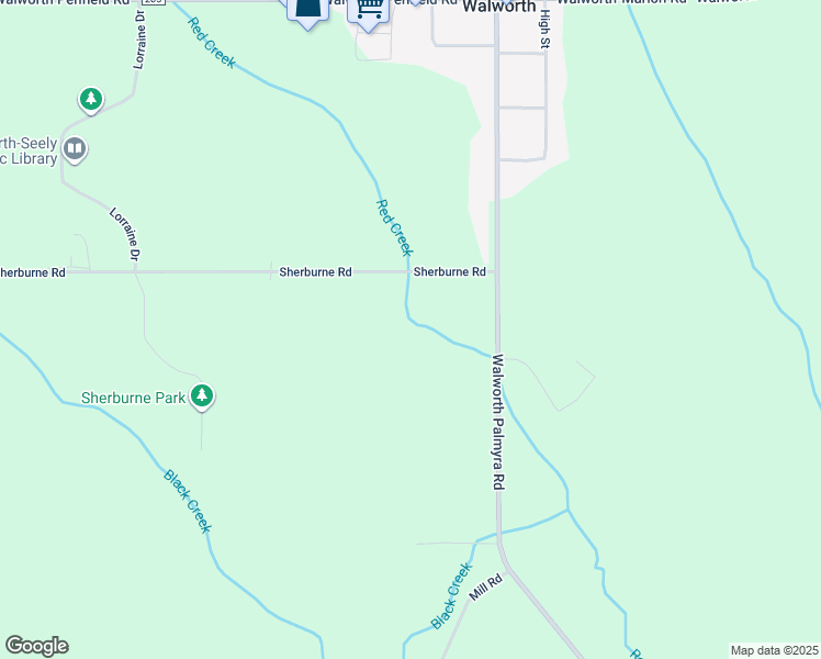 map of restaurants, bars, coffee shops, grocery stores, and more near 2150 Sherburne Road in Walworth