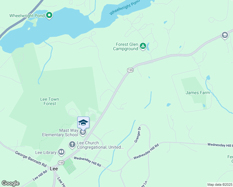map of restaurants, bars, coffee shops, grocery stores, and more near 41 Mast Road in Lee