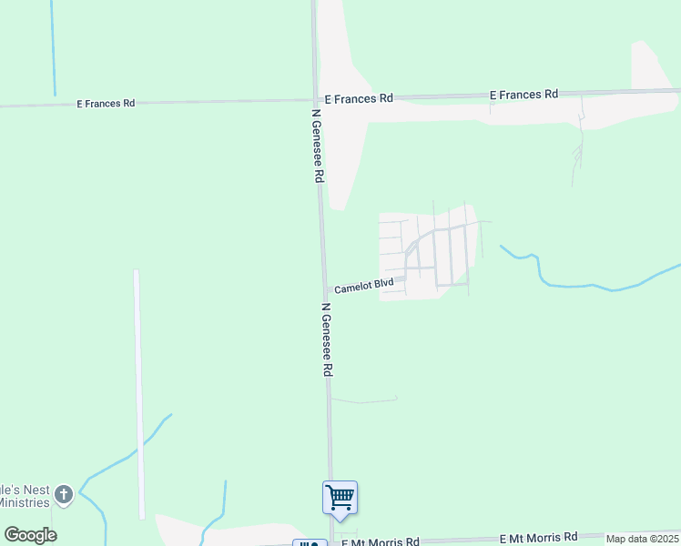 map of restaurants, bars, coffee shops, grocery stores, and more near 8322 North Genesee Road in Mount Morris