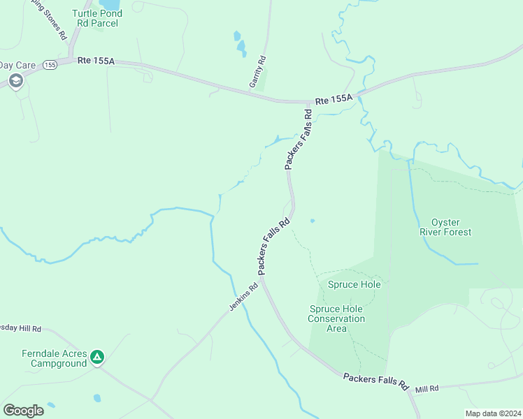 map of restaurants, bars, coffee shops, grocery stores, and more near 452 Packers Falls Road in Lee