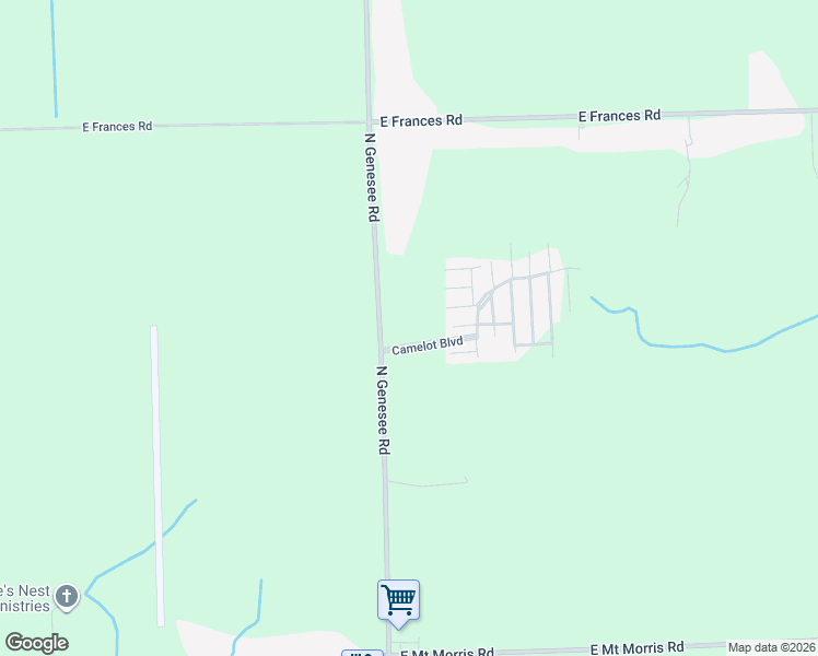 map of restaurants, bars, coffee shops, grocery stores, and more near 8322 North Genesee Road in Mount Morris