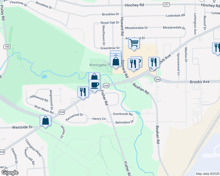 map of restaurants, bars, coffee shops, grocery stores, and more near 139 Mareeta Road in Rochester