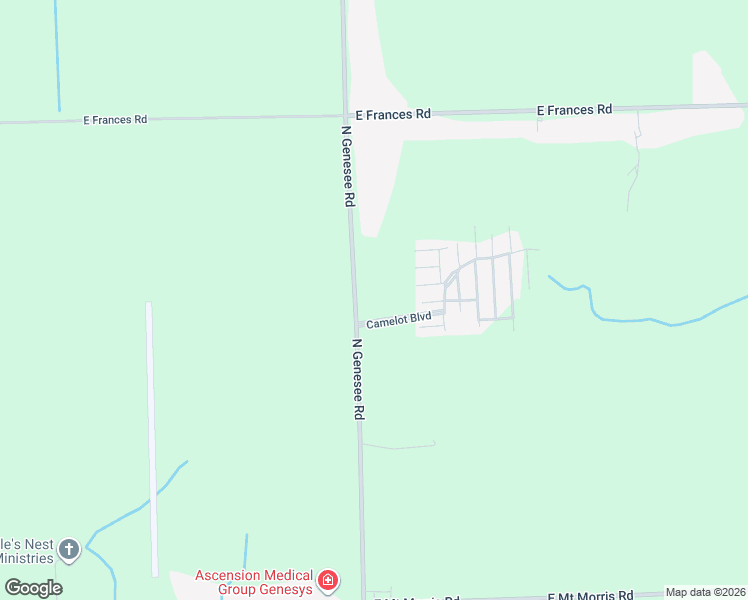 map of restaurants, bars, coffee shops, grocery stores, and more near 8322 North Genesee Road in Mount Morris