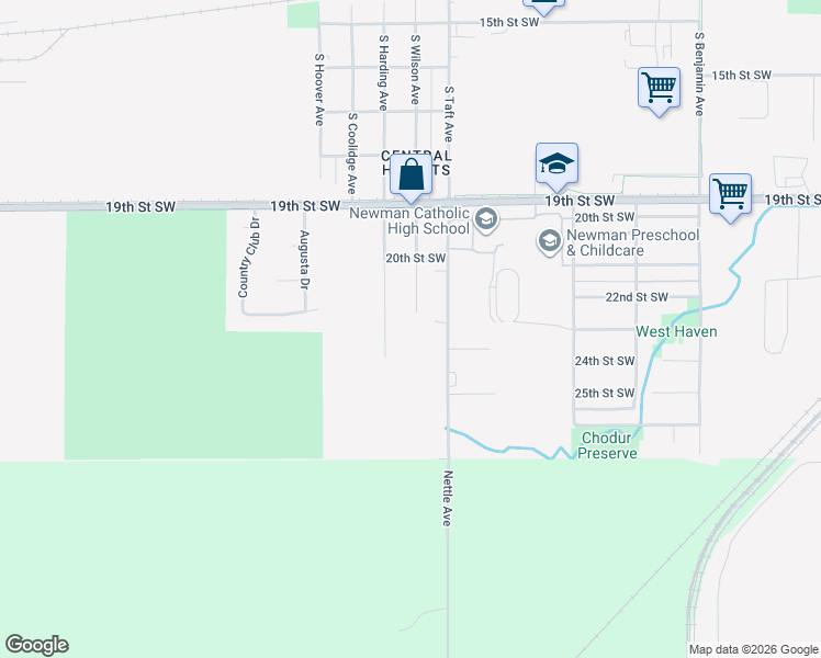 map of restaurants, bars, coffee shops, grocery stores, and more near 2120 South Taft Avenue in Mason City