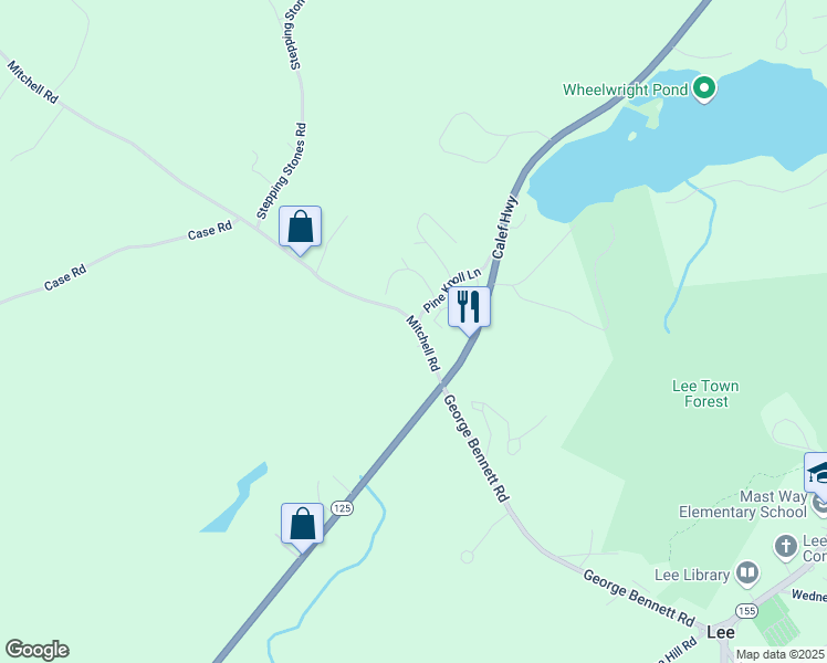 map of restaurants, bars, coffee shops, grocery stores, and more near 10 Balsam Lane in Lee
