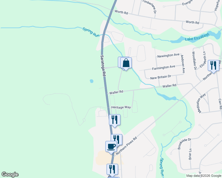 map of restaurants, bars, coffee shops, grocery stores, and more near 688 Saratoga Road in Saratoga Springs