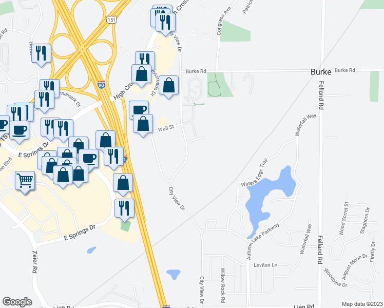 map of restaurants, bars, coffee shops, grocery stores, and more near 2335 Quarry Park Road in Madison