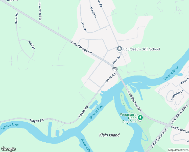 map of restaurants, bars, coffee shops, grocery stores, and more near 7458 Meadowbrook Drive in Baldwinsville