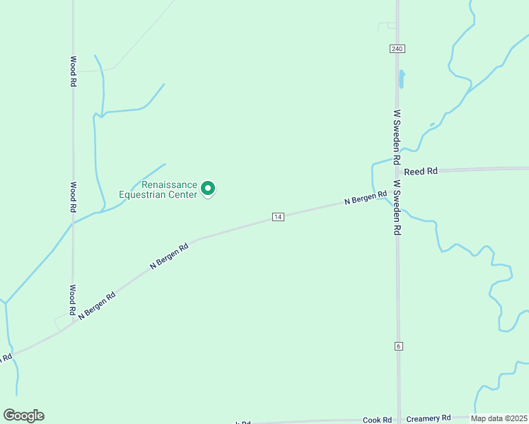 map of restaurants, bars, coffee shops, grocery stores, and more near 7375 North Bergen Road in Bergen